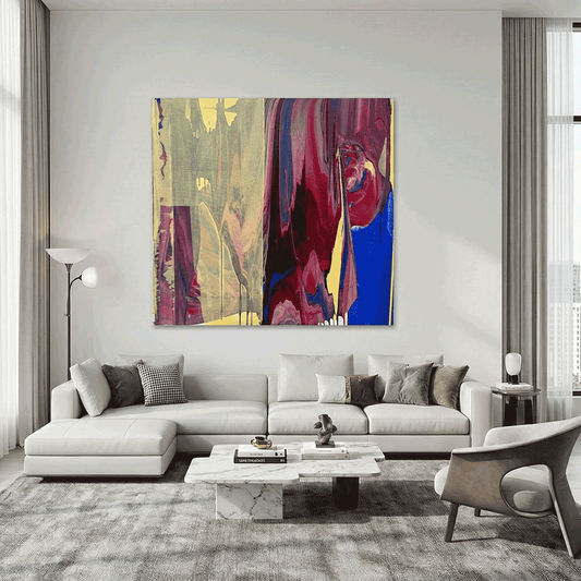 ציור מקורי חביבה - צעיף ארגמן