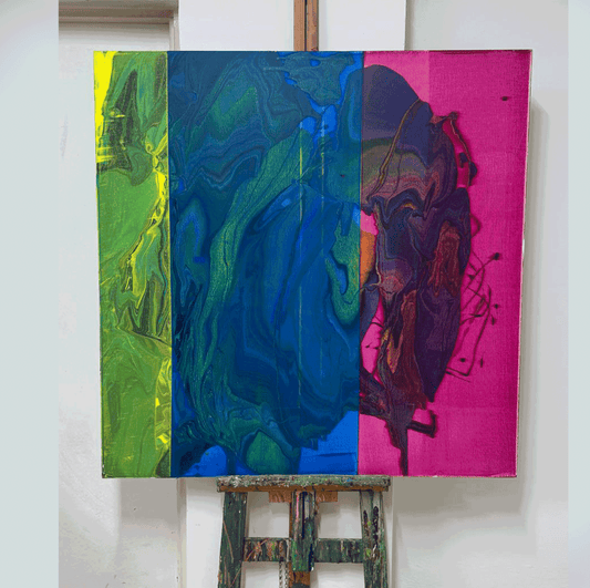 ציור מקורי חביבה דיאלוג של צבע