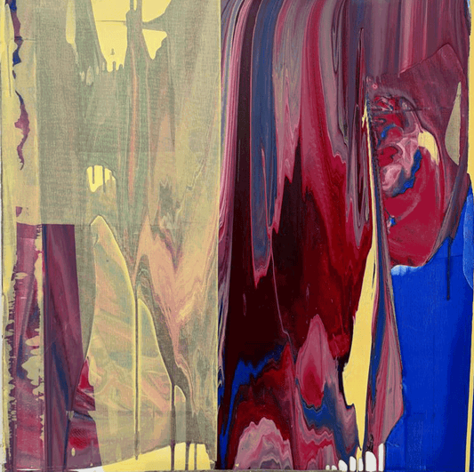 ציור מקורי חביבה - צעיף ארגמן