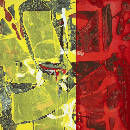 "רבדים של סוד" – ציור מופשט בטכניקת מיקס מדיה (Mixed Media) | חביבה גולדפרב (Layers of Mystery – Abstract Mixed Media Painting | Haviva Goldfarb)